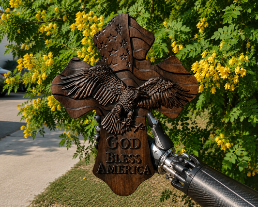 God Bless America Cross